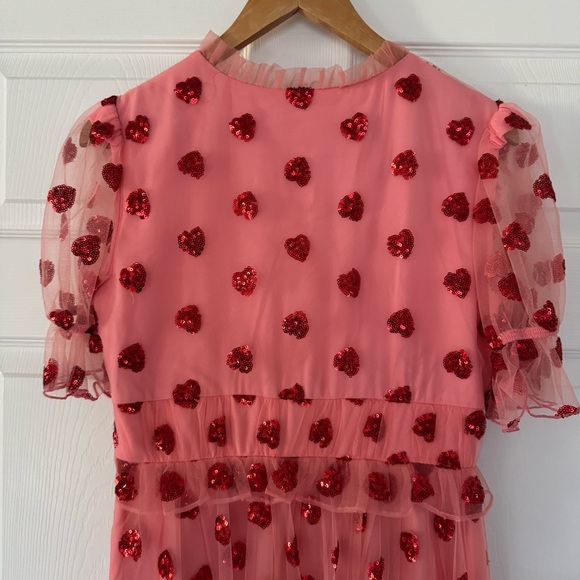 Rachel Parcell Sequin Hearts Tulle Midi Dress Size small - Picture 7 of 13